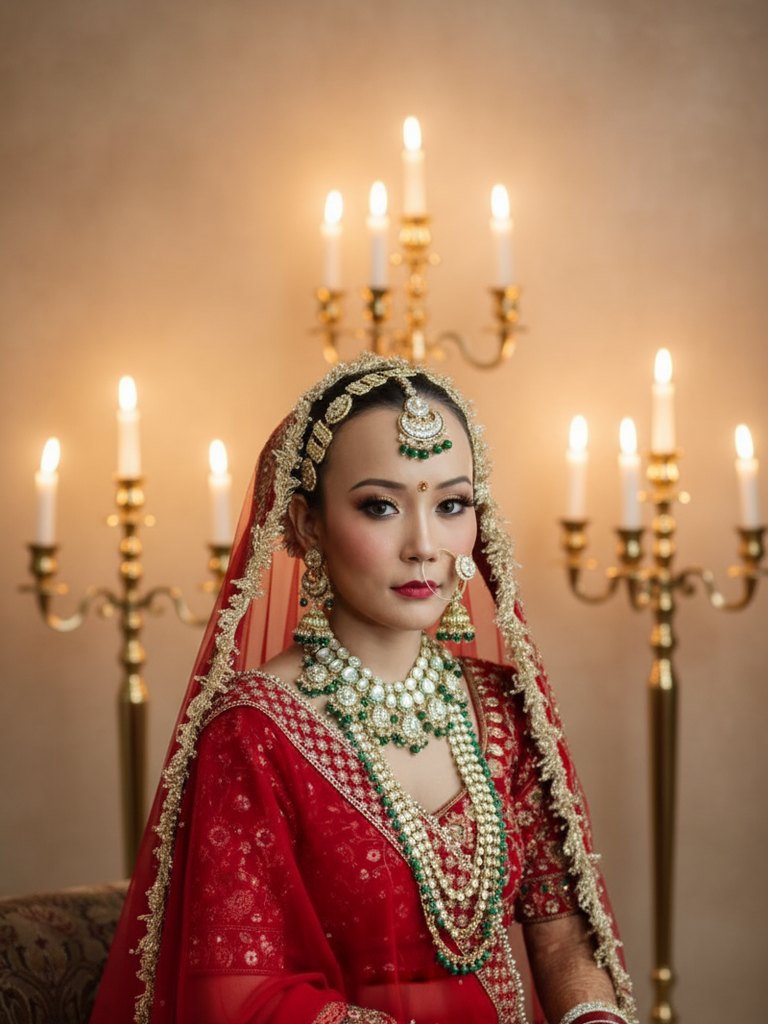 Shy Bride Candid Portrait